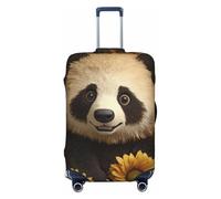 DWVTFSM Housse de bagage de voyage élastique anti-rayures lavable housse de valise de voyage mignon animal tournesol protection pour valise de 45,7 à 81,3 cm, Noir , S