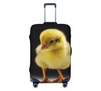 DWVTFSM Housse de bagage de voyage élastique anti-rayures lavable housse de valise de voyage petite poule jaune protection pour valise de 45,7 à 81,3 cm, Noir , M