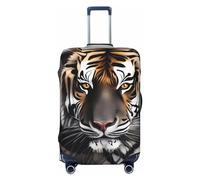 DWVTFSM Housse de bagage de voyage élastique anti-rayures lavable housse de valise de voyage Tiger At Rest Protection pour valise de 45,7 à 81,3 cm, Noir , L