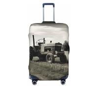 DWVTFSM Housse de bagage de voyage élastique anti-rayures lavable housse de valise de voyage tracteur agriculture Tranquil Bagages Protecteur pour valise de 45,7 à 81,3 cm, Noir , S