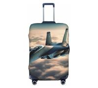 DWVTFSM Housse de bagage de voyage élastique anti-rayures lavable pour valise de voyage avion avions de combat Jets de protection pour valise de 45,7 à 81,3 cm, Noir , S