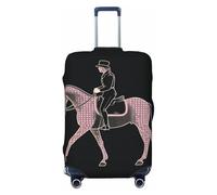 DWVTFSM Housse de bagage de voyage élastique anti-rayures lavable pour valise de voyage de dressage de dressage pour cheval de 45,7 à 81,3 cm, Noir , S