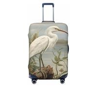 DWVTFSM Housse de bagage de voyage élastique anti-rayures lavable pour valise de voyage marais aigrette protection pour valise de 45,7 à 81,3 cm, Noir , S