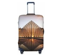 DWVTFSM Housse de bagage de voyage élastique anti-rayures lavable pour valise de voyage musée du Louvre à Paris Protection pour valise de 45,7 à 81,3 cm, Noir , XL