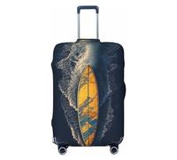 DWVTFSM Housse de bagage de voyage élastique anti-rayures lavable pour valise de voyage planche de surf pour valise de 45,7 à 81,3 cm, Noir , S
