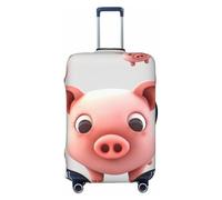 DWVTFSM Housse de bagage de voyage élastique anti-rayures lavable pour valise de voyage souriante pour valise de 45,7 à 81,3 cm, Noir , L