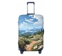 DWVTFSM Housse de bagage de voyage élastique anti-rayures lavable pour valise de voyage Sunny Spring Day Protection pour valise de 45,7 à 81,3 cm, Noir , S