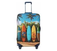 DWVTFSM Housse de bagage de voyage élastique anti-rayures lavable pour valise de voyage Surf'S Up Surf's Up Protection de bagage pour valise de 45,7 à 81,3 cm, Noir , XL