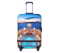 DWVTFSM Housse de bagage de voyage élastique anti-rayures lavable pour valises de voyage, piscine, fête, bateau de croisière, protection pour valises de 45,7 à 81,3 cm, Noir , XL