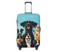 DWVTFSM Housse de bagage de voyage élastique anti-rayures lavable pour valises de voyage pour un grand groupe de chiens de 45,7 à 81,3 cm, Noir , M