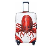 DWVTFSM Housse de protection élastique anti-rayures pour valise de voyage lavable avec imprimé homard rouge pour valise de 45,7 à 81,3 cm, Noir , M