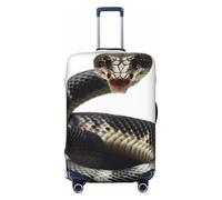 DWVTFSM Housse de protection élastique anti-rayures pour valise de voyage lavable Cobra Snake pour valise de 45,7 à 81,3 cm, Noir , S
