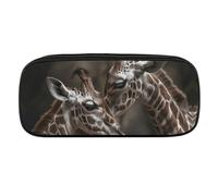 DWVTFSM Hug A Giraffe Grande trousse à crayons étanche et mignonne en cuir pour cosmétiques et maquillage pour homme et femme, Style :, Taille unique