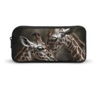 DWVTFSM Hug A Giraffe Trousse à crayons de grande capacité Jolie trousse de maquillage pour homme et femme