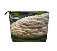 Dwvtfsm Look At All That Rice Trousse de maquillage pour femme, organiseur de voyage en lin imperméable, léger avec fermeture éclair, trousse de toilette de voyage, sac de rangement pour pinceaux de