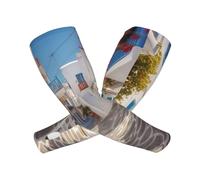 DWVTFSM Manchons de bras de refroidissement pour homme et femme Protection solaire UPF 50+ Grèce Manches de jardinage