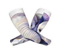 DWVTFSM Manchons de bras de refroidissement pour homme et femme Protection solaire UPF 50+ Mignon éléphant Aquarelle Manches de jardinage Manchon de refroidissement pour le sport