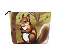 Dwvtfsm Nut-Eating Trousse de maquillage pour femme en lin imperméable avec fermeture éclair et fermeture éclair