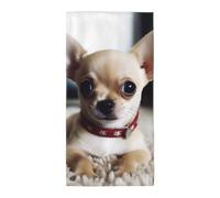 DWVTFSM Serviettes absorbantes de 30,5 x 61 cm - Serviette de bain décorative en microfibre douce - Chihuahua mignon - Torchons de cuisine pour salle de bain, cuisine, hôtel, spa