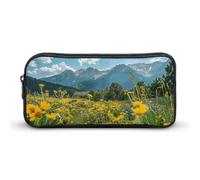 DWVTFSM Trousse à crayons avec fleurs et plantes vertes - Grande capacité - Jolie trousse de maquillage pour homme et femme