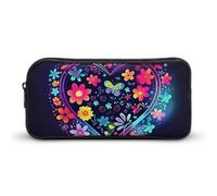 DWVTFSM Trousse à crayons avec motif floral - Grande capacité - Jolie trousse de maquillage pour homme et femme