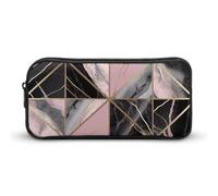 DWVTFSM Trousse à crayons avec motif ligne dorée - Grande capacité - Jolie trousse de maquillage pour homme et femme