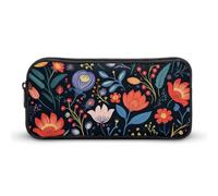 DWVTFSM Trousse à crayons de grande capacité avec fleurs vives - Trousse de maquillage pour homme et femme