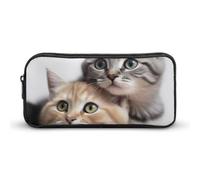 DWVTFSM Trousse à crayons de grande capacité avec motif chats - Jolie trousse de maquillage pour homme et femme