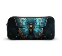 DWVTFSM Trousse à crayons de grande capacité avec motif papillon bleu pour homme et femme