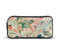 DWVTFSM Trousse à crayons de grande capacité avec tourbillons blancs et pêche pour homme et femme