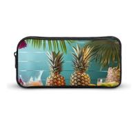 DWVTFSM Trousse à crayons de grande capacité pour femme et homme Motif fête tropicale
