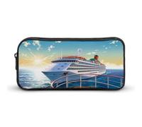 DWVTFSM Trousse à crayons d'été de grande capacité avec motif croisière en mer pour homme et femme