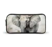 DWVTFSM Trousse à crayons motif animaux mignons éléphants de grande capacité - Trousse de maquillage pour femme et homme