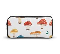 DWVTFSM Trousse à crayons rétro avec motif champignon - Grande capacité - Jolie trousse de maquillage pour homme et femme