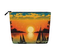 Dwvtfsm Trousse de maquillage en lin imperméable avec fermeture éclair pour femme, sac de rangement pour pinceaux de maquillage et pinceaux de maquillage