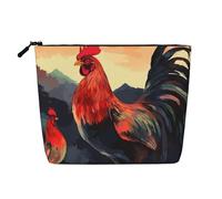 Dwvtfsm Trousse de maquillage en lin imperméable avec fermeture éclair pour femme, sac de rangement pour pinceaux de maquillage