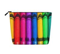 Dwvtfsm Trousse de maquillage pour crayons de couleur pour femme, organiseur de voyage en lin imperméable, léger avec fermeture éclair, trousse de toilette de voyage, sac de rangement pour pinceaux de