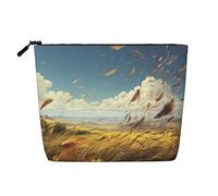 Dwvtfsm Trousse de maquillage pour femme - En lin imperméable - Fermeture éclair - Légère - Avec fermeture éclair - Sac de rangement pour pinceaux de maquillage