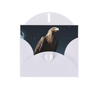 DWVTSLH Cartes de vœux Aigle sous les étoiles avec enveloppes et autocollants, cartes vierges de 10,2 x 15,2 cm, carte de remerciement, ensemble de papeterie parfait pour toutes les occasions