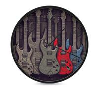 DWVTSLH Horloge murale à motif guitare de 25,4 cm, silencieuse, sans tic-tac, horloge murale à piles - Horloge murale décorative pour chambre à coucher, salon, cuisine, bureau, idée cadeau