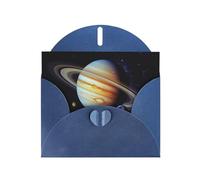 DWVTSLH Planet Jupiter Cartes de vœux vierges avec enveloppes et autocollants, carte d'anniversaire pop-up 10,2 x 15,2 cm, ensemble de papeterie parfait pour toutes les occasions
