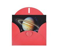 DWVTSLH Planet Jupiter Cartes de vœux vierges avec enveloppes et autocollants, carte d'anniversaire pop-up 10,2 x 15,2 cm, ensemble de papeterie parfait pour toutes les occasions