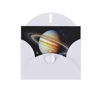 DWVTSLH Planet Jupiter Cartes de vœux vierges avec enveloppes et autocollants, carte d'anniversaire pop-up 10,2 x 15,2 cm, ensemble de papeterie parfait pour toutes les occasions