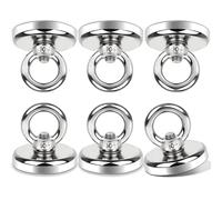 Dwwumin 5 Pièces Aimant Puissant, Aimants Puissants 48mm, 80KG Aimant en Néodyme Super, Aimant Puissant Peche, Aimant Polyvalent Adapté à la Pêche, à la Maison, au Studio