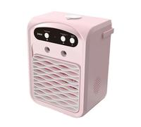 dwxnauixl Climatiseur haut-parleur avec lumières LED pour la maison et la voiture. Mini refroidisseur d'air par évaporation avec humidification et Bluetooth, rose
