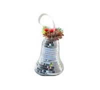 dwxnauixl Cloche avec nœuds, élégante et polyvalente, facile à mettre en valeur, idéale pour les décorations d'arbres, les fêtes et accessoires, argent