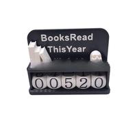 dwxnauixl Décorations de bibliothèque : Compteur de Livres LUS par an, Outils Tendance pour Suivre Ses objectifs Lecture, embellir Ses étagères, Panneau « Livres LUS par an » pour Les lecteurs, Noir