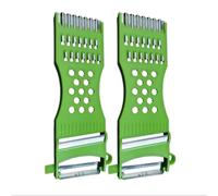 dwxnauixl Éplucheur multifonction 6 en 1 : éplucheur, trancheuse à julienne, éplucheur à main et râpe. Easy Little Kitchen, Vert, 2 pièces