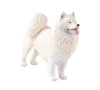 dwxnauixl Figurine de Chiot Samoyède à Collectionner - Décoration intérieure - Adorable Statuette de Chien pour Les Anniversaires et Les
