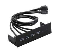 dwxnauixl Hub USB Frontal 25 Pouces : intégration Transparente pour Une Gestion Efficace des périphériques et Le Transfert de données. Lecteur Optique Plug, 4 Ports USB 3.0, 163 x 105 x 53 mm